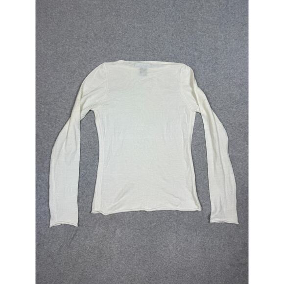 Y2K 52 Weekends Womens Size S White Sequin Long Sleeve Light Sweater Top *Flaws - Picture 2 of 9